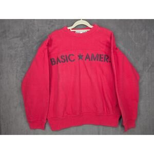 Basic American Goods Sweatshirt XL Red Crew Vintage